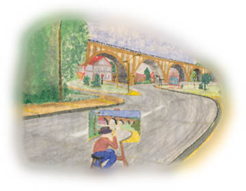 Das Viadukt in Muecheln